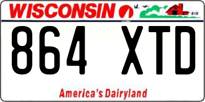 WI license plate 864XTD
