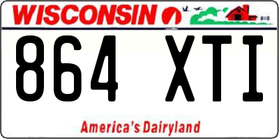 WI license plate 864XTI