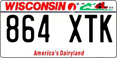 WI license plate 864XTK