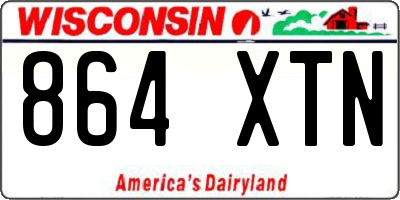 WI license plate 864XTN