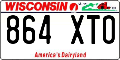 WI license plate 864XTO