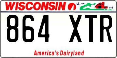 WI license plate 864XTR
