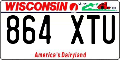 WI license plate 864XTU