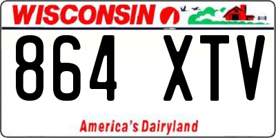 WI license plate 864XTV