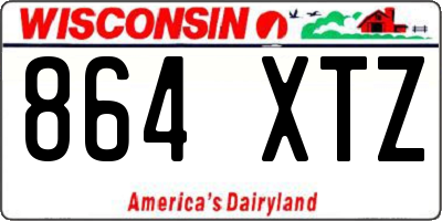 WI license plate 864XTZ