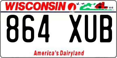 WI license plate 864XUB