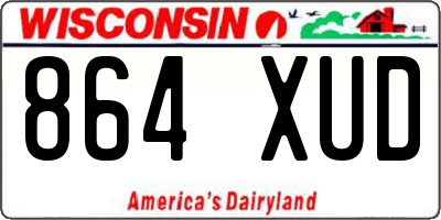 WI license plate 864XUD