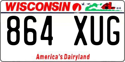 WI license plate 864XUG