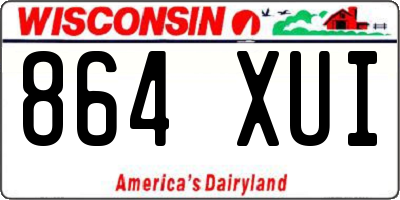 WI license plate 864XUI