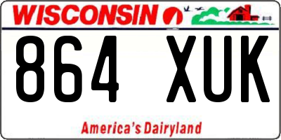 WI license plate 864XUK