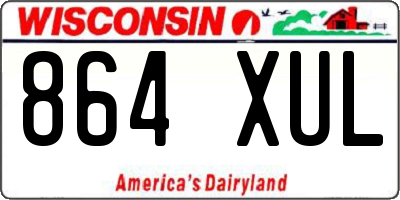 WI license plate 864XUL