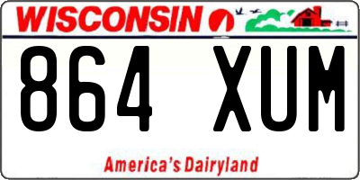 WI license plate 864XUM