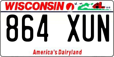 WI license plate 864XUN