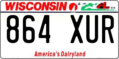 WI license plate 864XUR