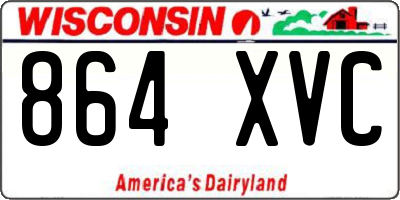 WI license plate 864XVC
