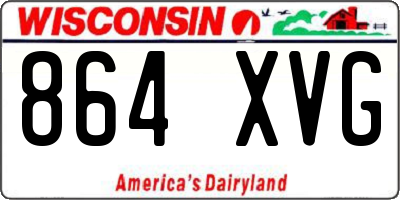 WI license plate 864XVG