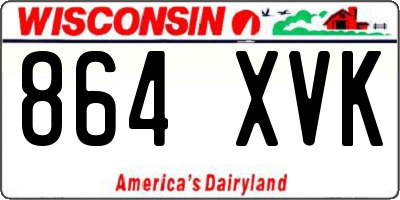 WI license plate 864XVK