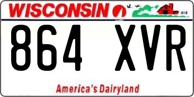 WI license plate 864XVR