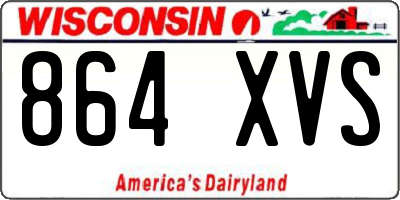 WI license plate 864XVS