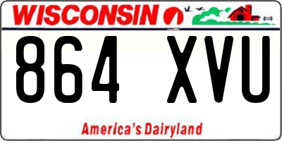 WI license plate 864XVU