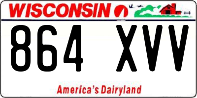 WI license plate 864XVV