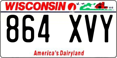 WI license plate 864XVY