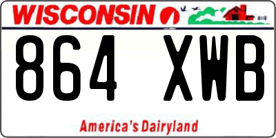 WI license plate 864XWB