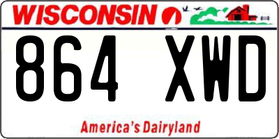 WI license plate 864XWD