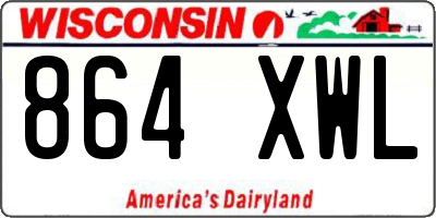WI license plate 864XWL