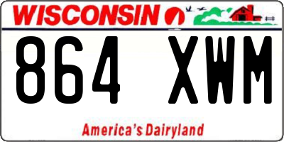 WI license plate 864XWM