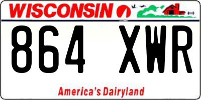 WI license plate 864XWR
