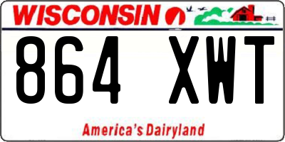 WI license plate 864XWT