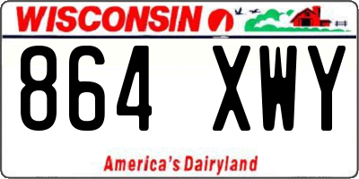 WI license plate 864XWY