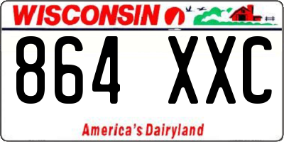 WI license plate 864XXC