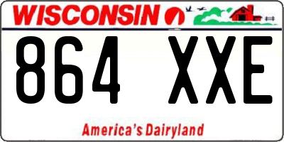 WI license plate 864XXE