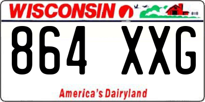 WI license plate 864XXG
