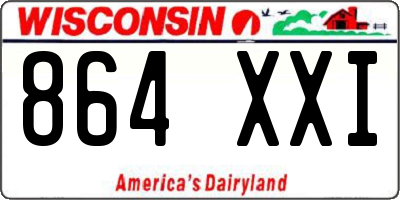 WI license plate 864XXI