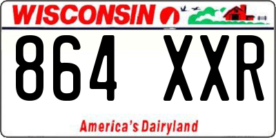 WI license plate 864XXR