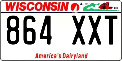 WI license plate 864XXT