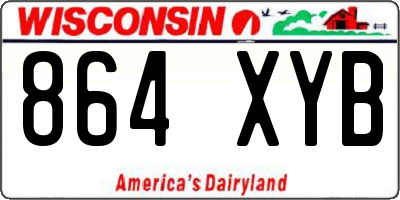 WI license plate 864XYB