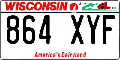 WI license plate 864XYF