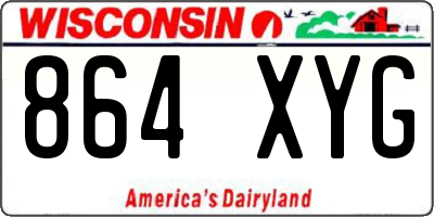 WI license plate 864XYG