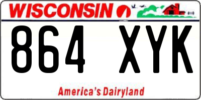 WI license plate 864XYK