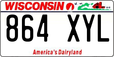 WI license plate 864XYL