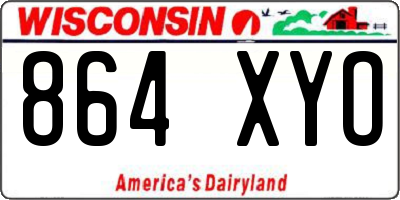 WI license plate 864XYO