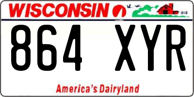 WI license plate 864XYR