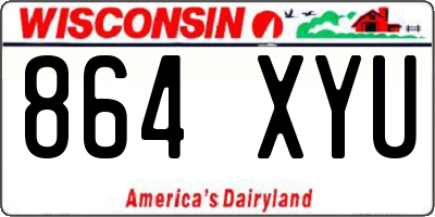 WI license plate 864XYU