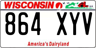 WI license plate 864XYV