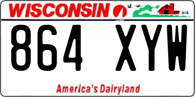 WI license plate 864XYW