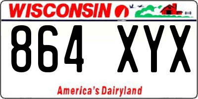 WI license plate 864XYX